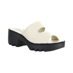 Fly London Tech Leather Sandal, White